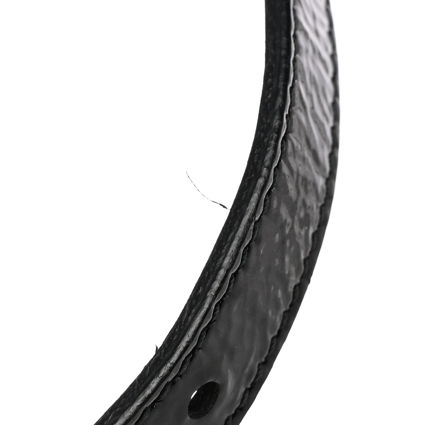 Skipper Calfskin Enamel GG 15mm Belt 80 32 Black