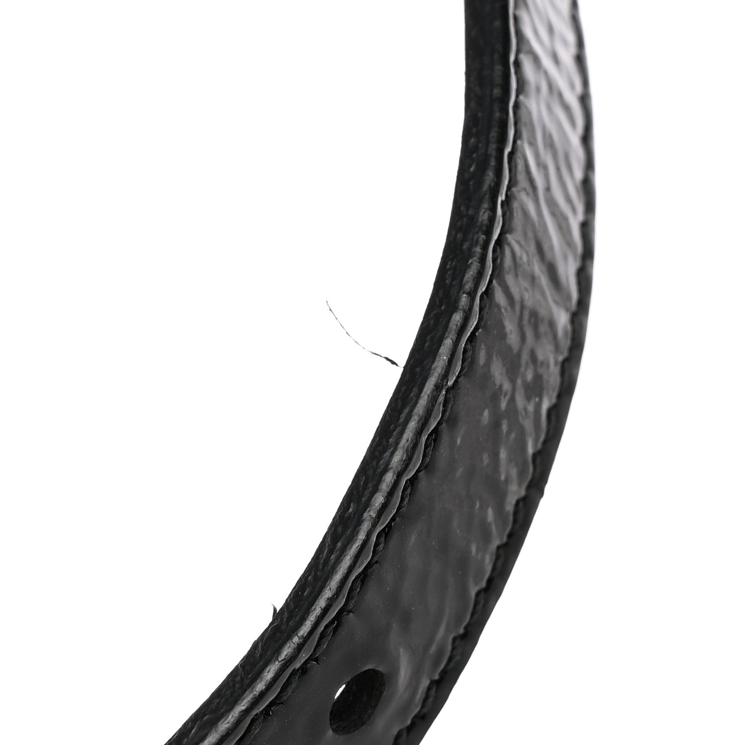 Gucci Skipper Calfskin Enamel GG 15mm Belt 80 32 Black 6 of 10