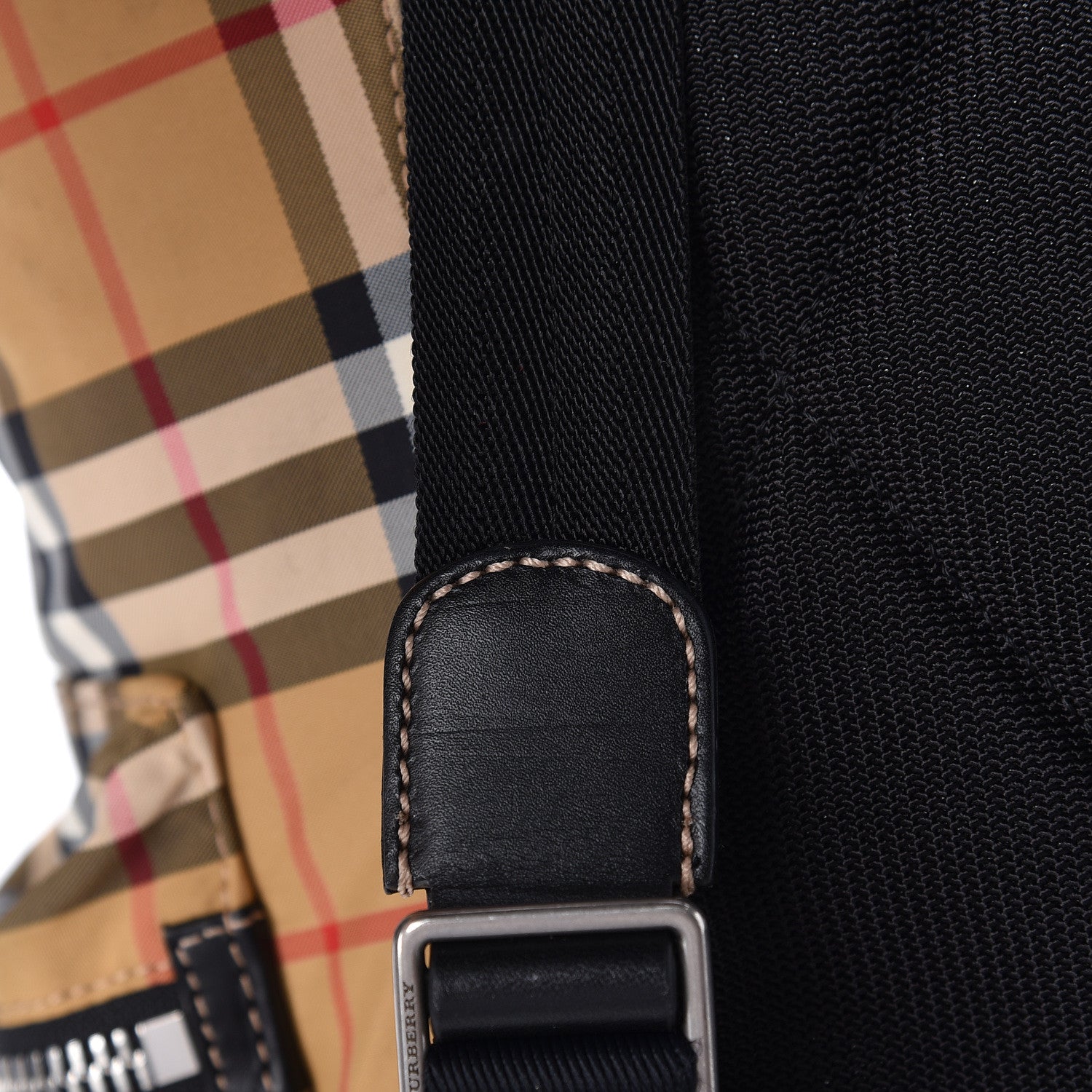 Burberry Nylon Vintage Check Medium Rucksack Backpack Antique Yellow 12 of 13