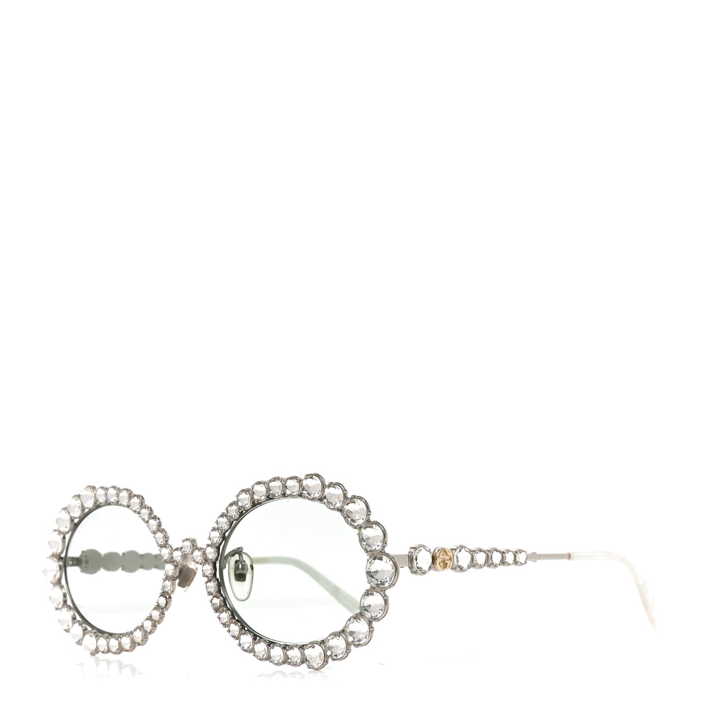 Crystal Oval Sunglasses GG0620S Silver
