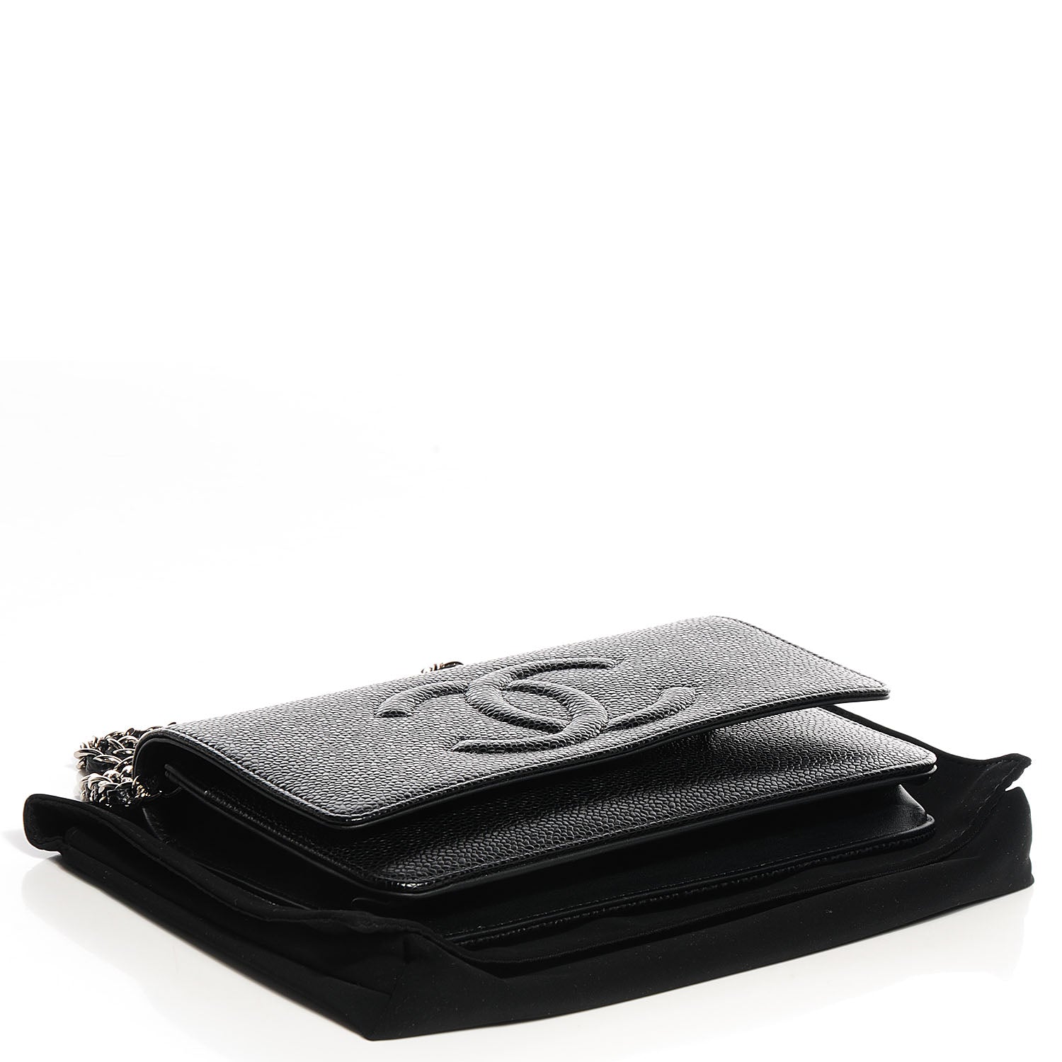 Chanel Caviar Timeless CC Wallet on Chain WOC Black 4 of 9
