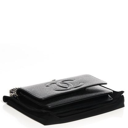 Chanel Caviar Timeless CC Wallet on Chain WOC Black 4 of 9