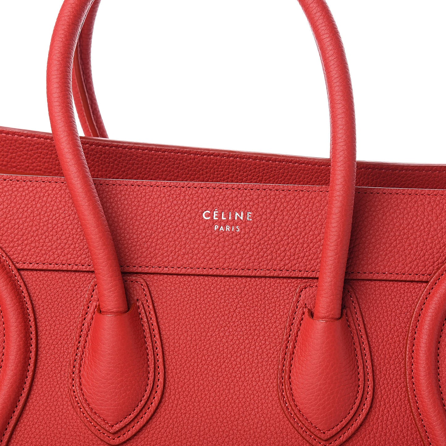 Drummed Calfskin Micro Luggage Red