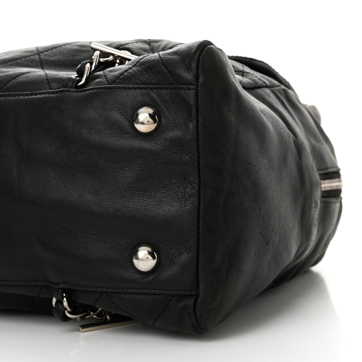 Chanel Lambskin Quilted Large Chain Around Tote Black 10 of 19