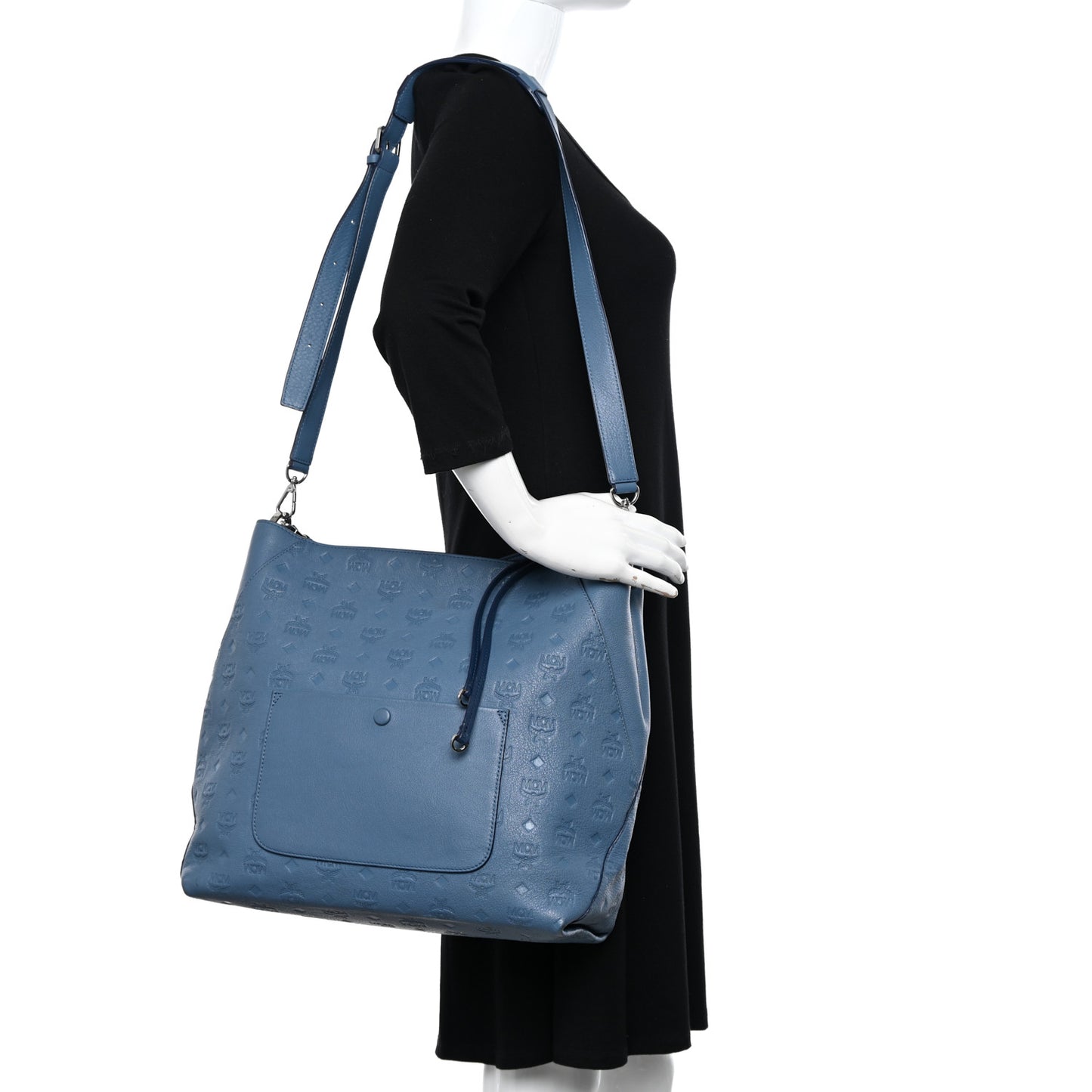 Calfskin Ottomar Monogram Large Klara Hobo Luft Blue