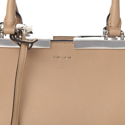 Fendi Vitello Dolce Ribbon Lace Up Petite 3Jours Tote Miele Scuro 9 of 9
