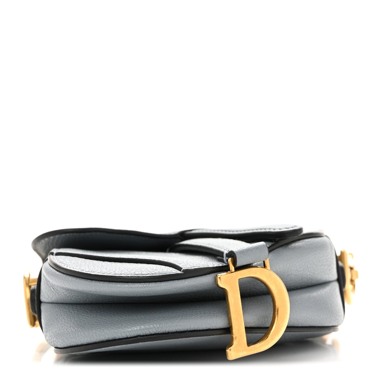 Goatskin Micro Saddle Bag With Strap Cloud Blue