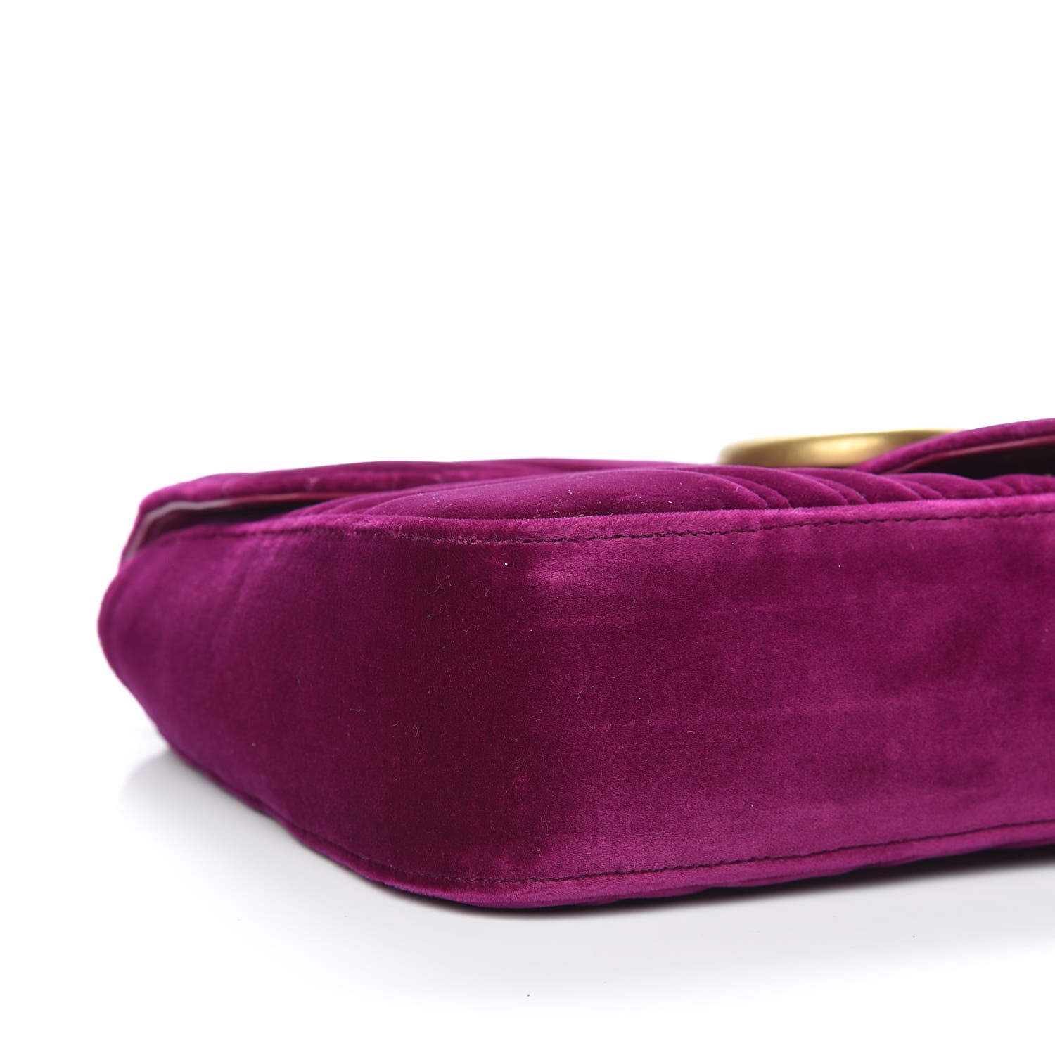 Gucci Velvet Matelasse Medium GG Marmont Shoulder Bag Fuchsia Violet Cyclamen 5 of 10