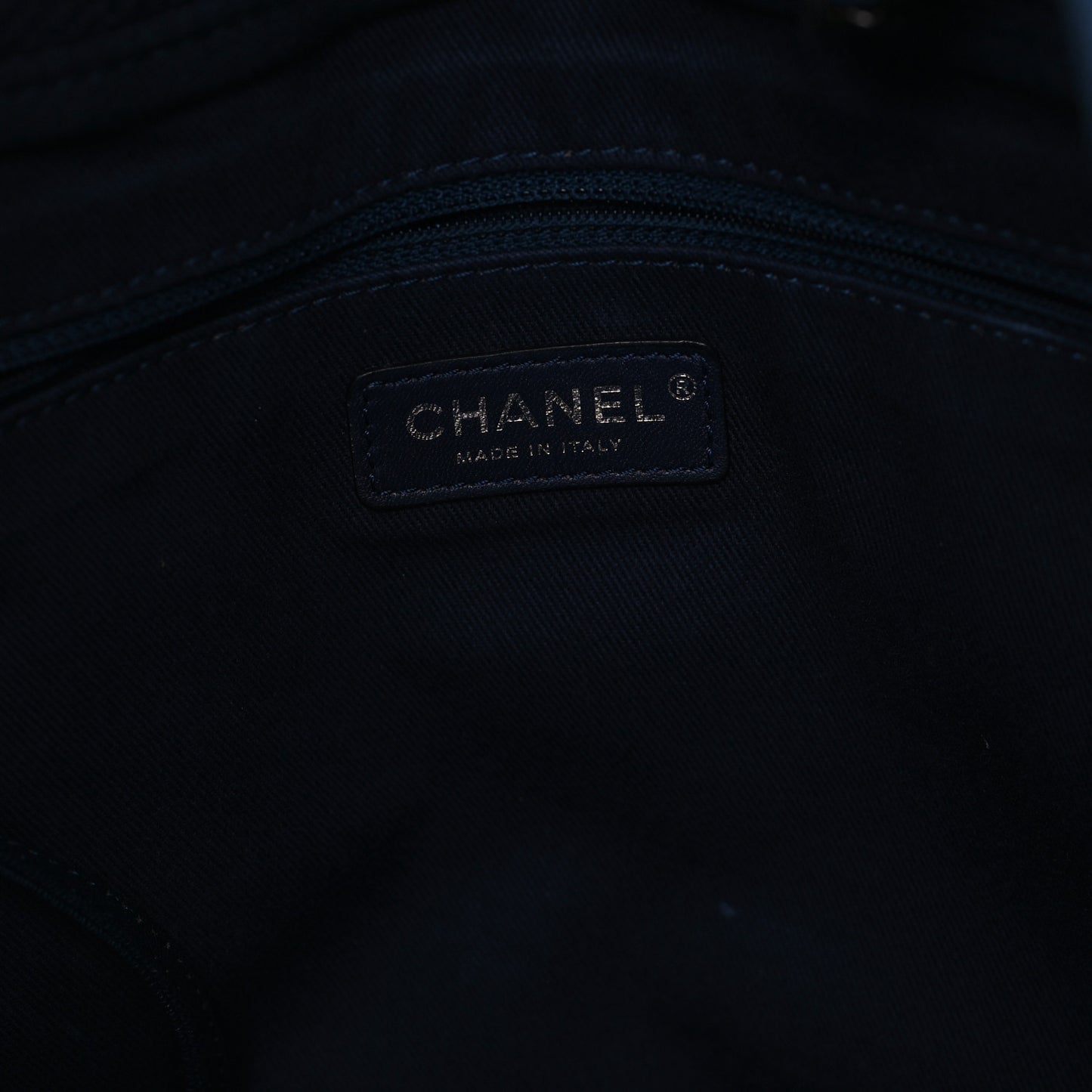 Canvas Large Shopping Tote Dark Blue