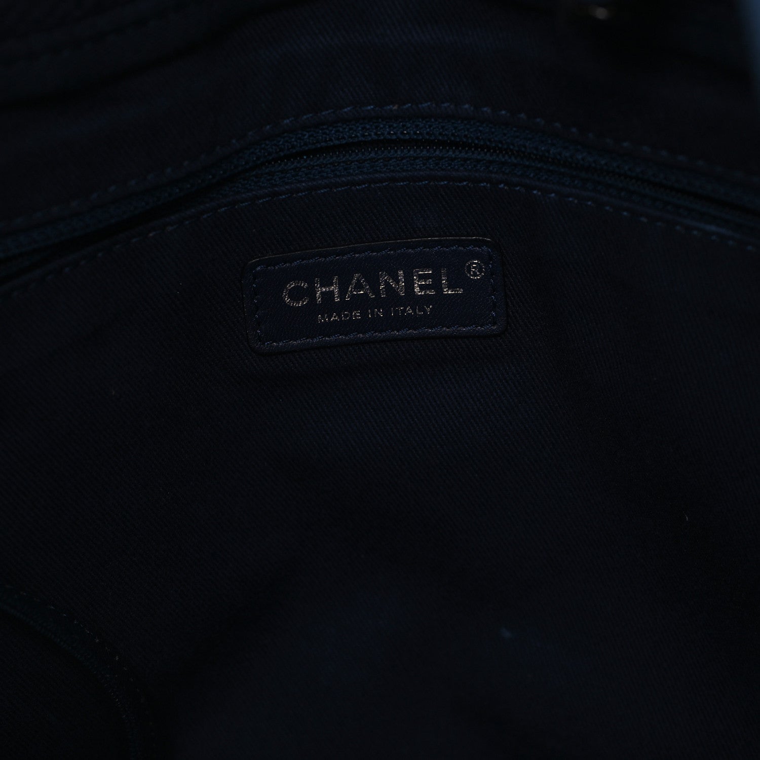 Chanel Canvas Large Shopping Tote Dark Blue 6 of 12