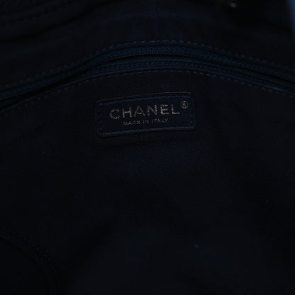 Chanel Canvas Large Shopping Tote Dark Blue 6 of 12