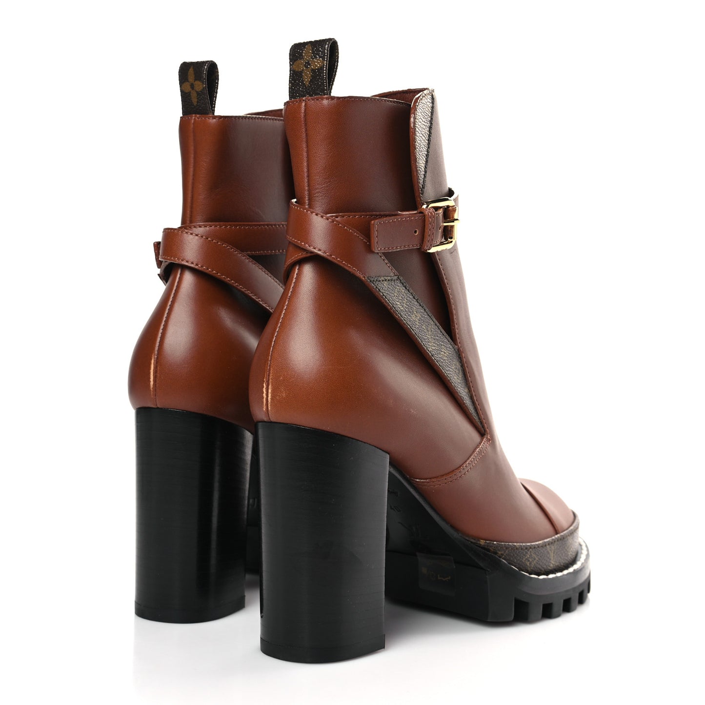 Calfskin Monogram Star Trail Ankle Boots 40 Cognac