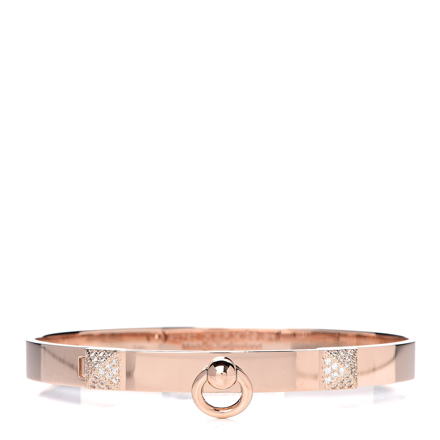 18K Rose Gold Diamond PM Collier De Chien Bracelet SH