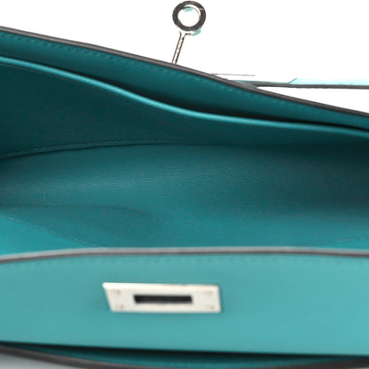 Hermes Swift Kelly Cut Clutch Pochette  Vert Verone 5 of 10