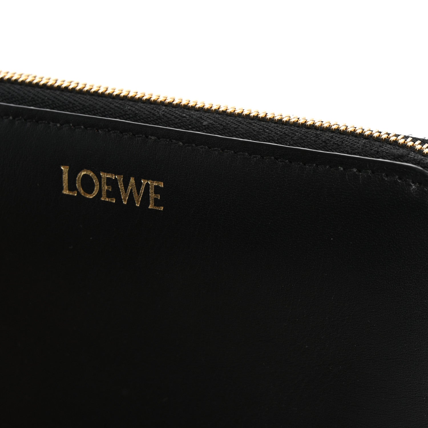 Loewe Calfskin Compact Knot Zip Around Wallet Black Bright Orange 8 of 9