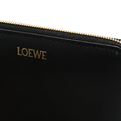 Loewe Calfskin Compact Knot Zip Around Wallet Black Bright Orange 8 of 9
