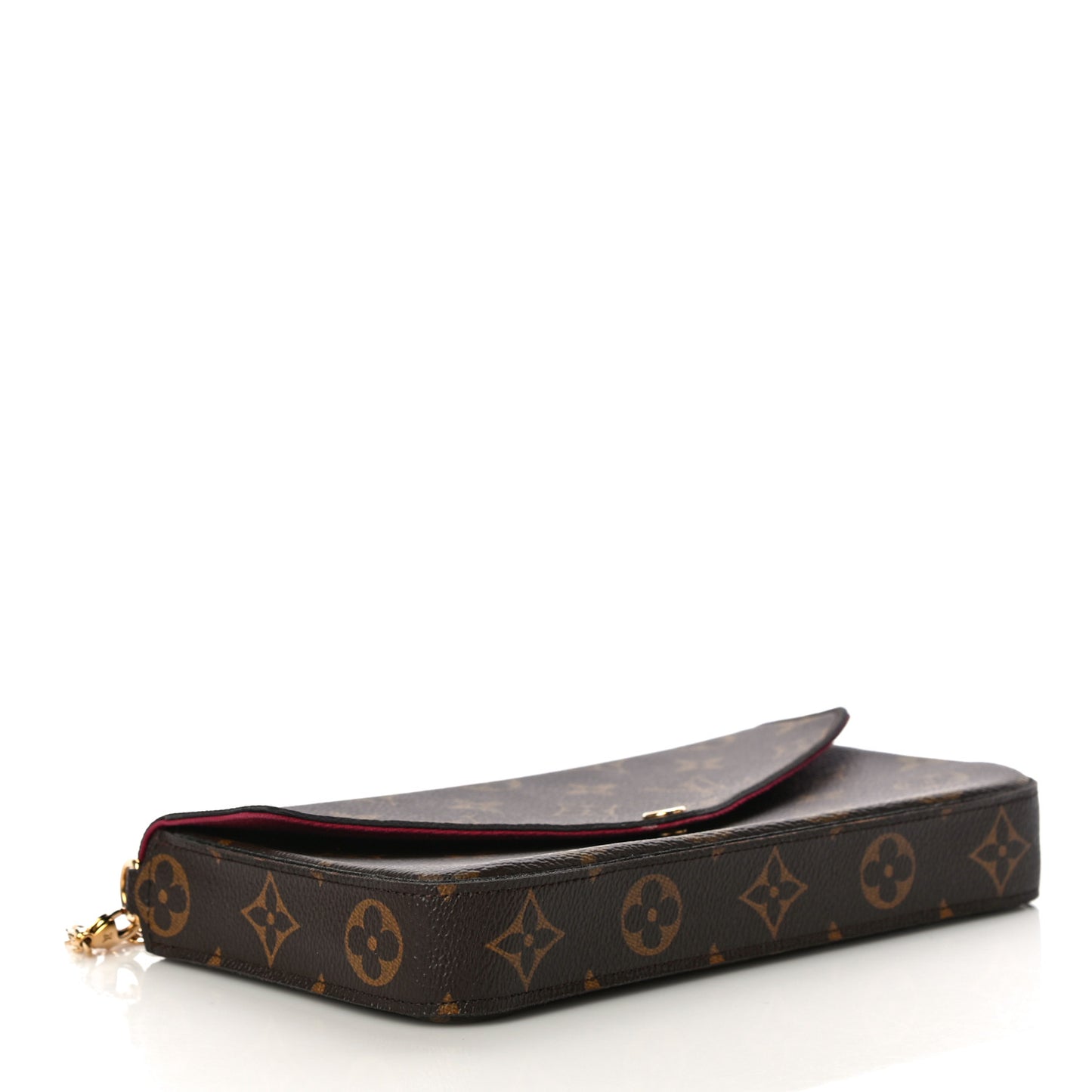 Monogram Pochette Felicie Chain Wallet Fuchsia