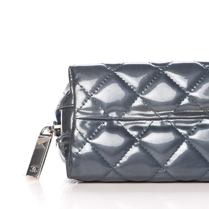 Chanel Vinyl Quilted Brilliant Cosmetic Case Royal Blue 5 of 10