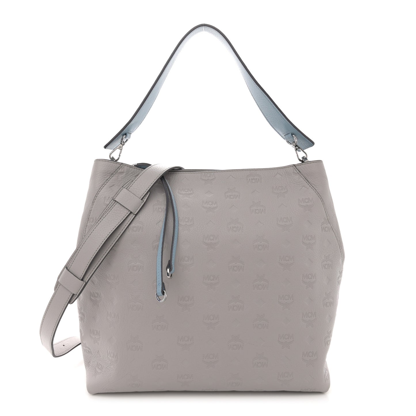 Calfskin Ottomar Monogram Klara Medium Hobo Dove Grey