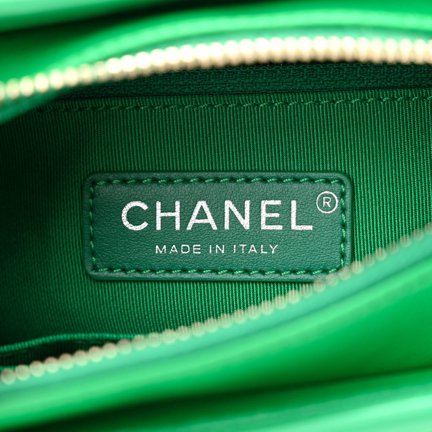 Aged Calfskin Quilted Small Gabrielle Hobo Green