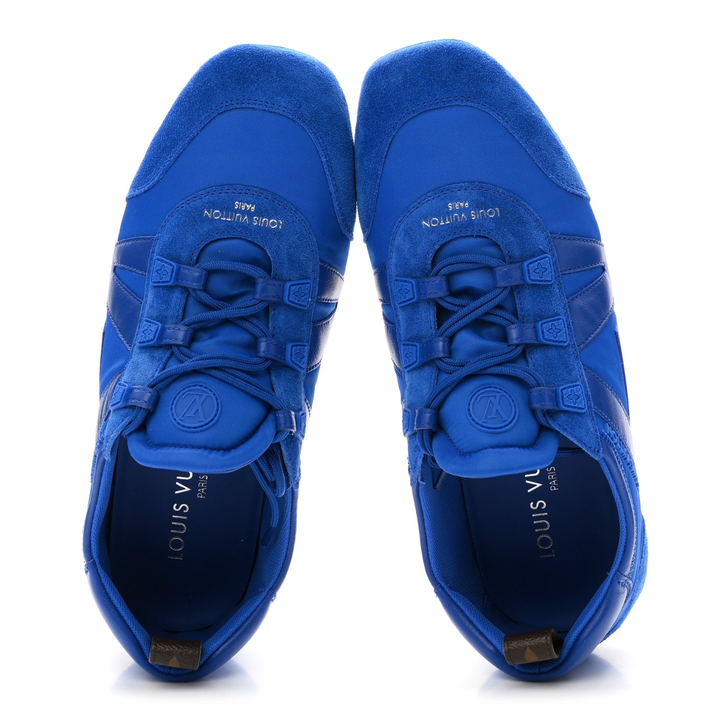 Suede Calfskin LV Sneakerina 39.5 Electric Blue