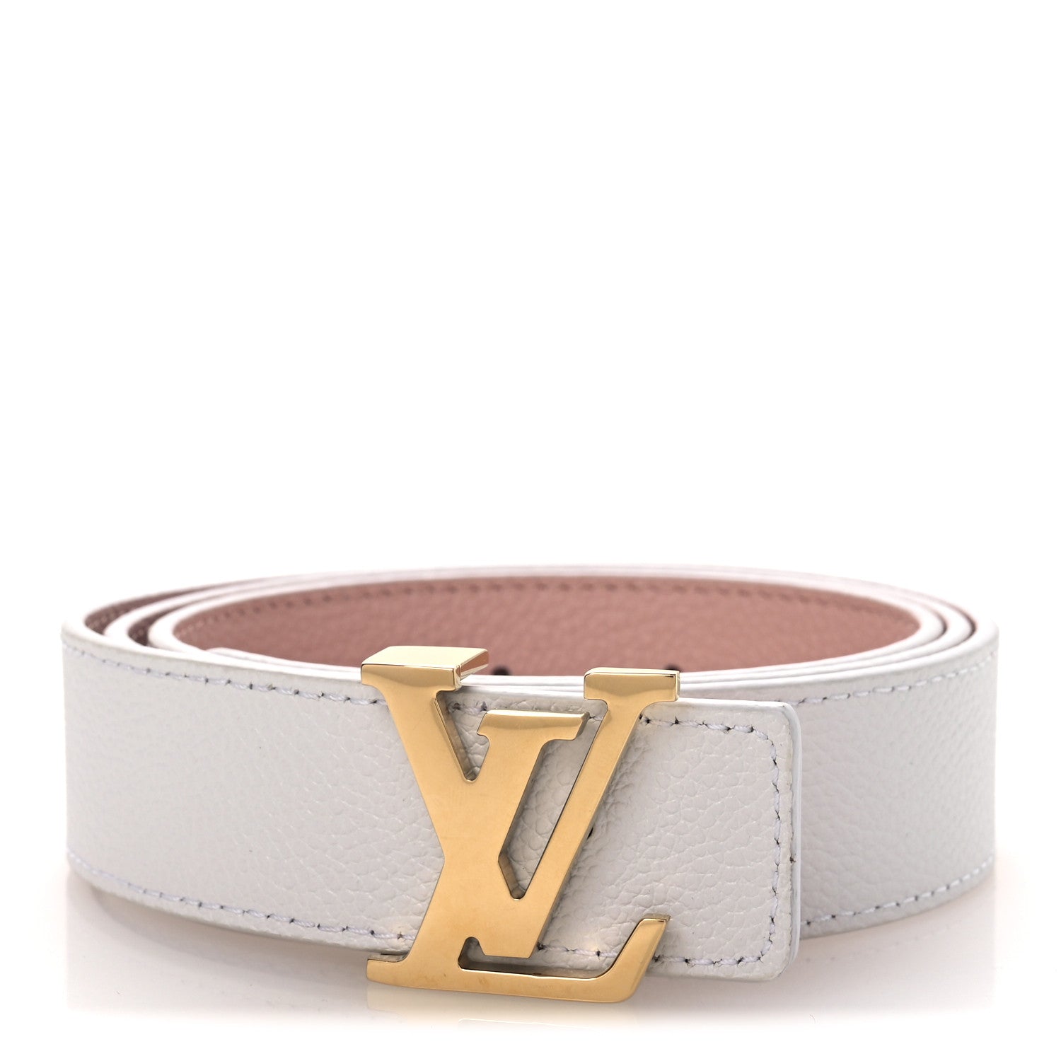 Louis Vuitton Taurillon Calfskin LV Initiales Reversible Belt 80