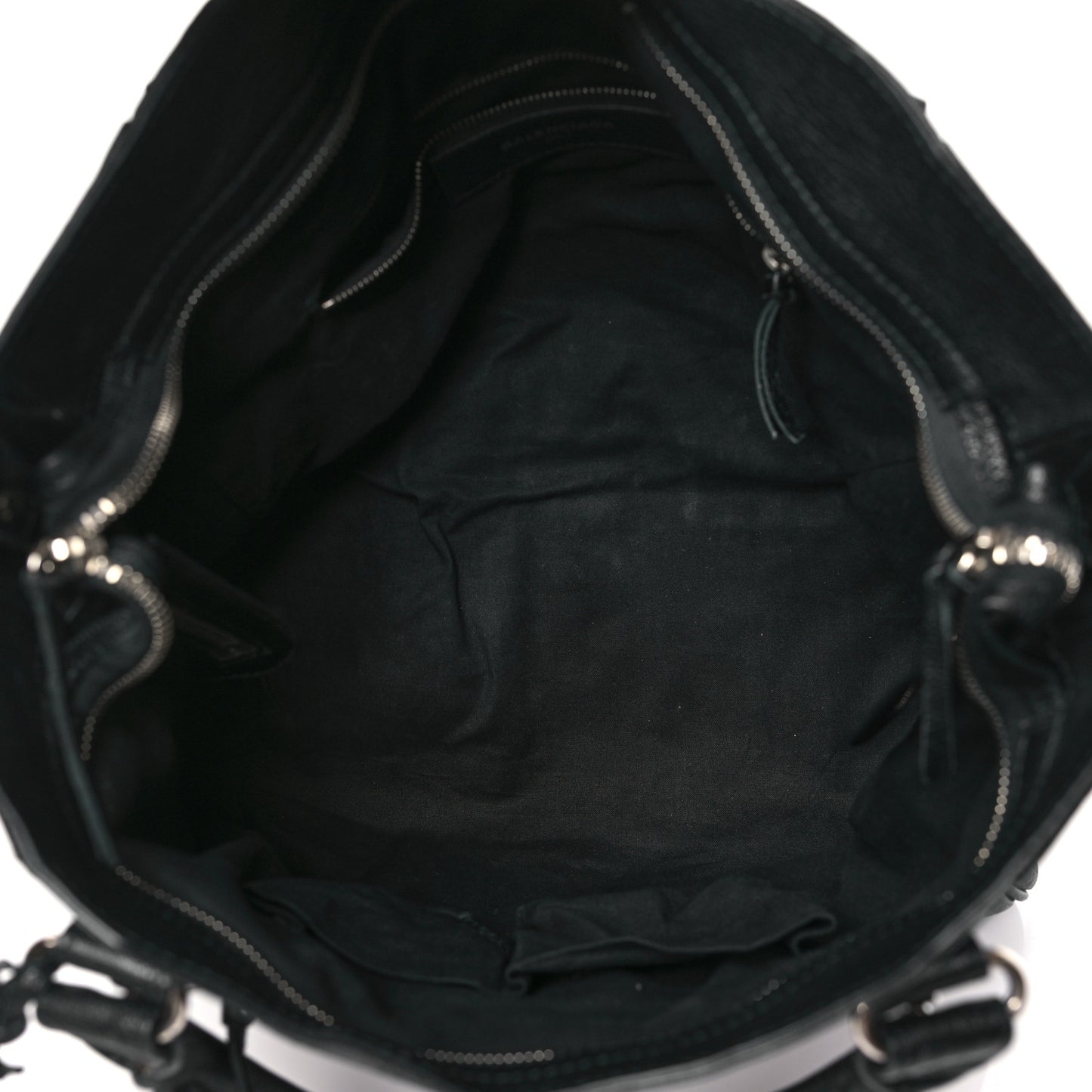 Chevre Silver Metallic Edge Hardware Velo Black