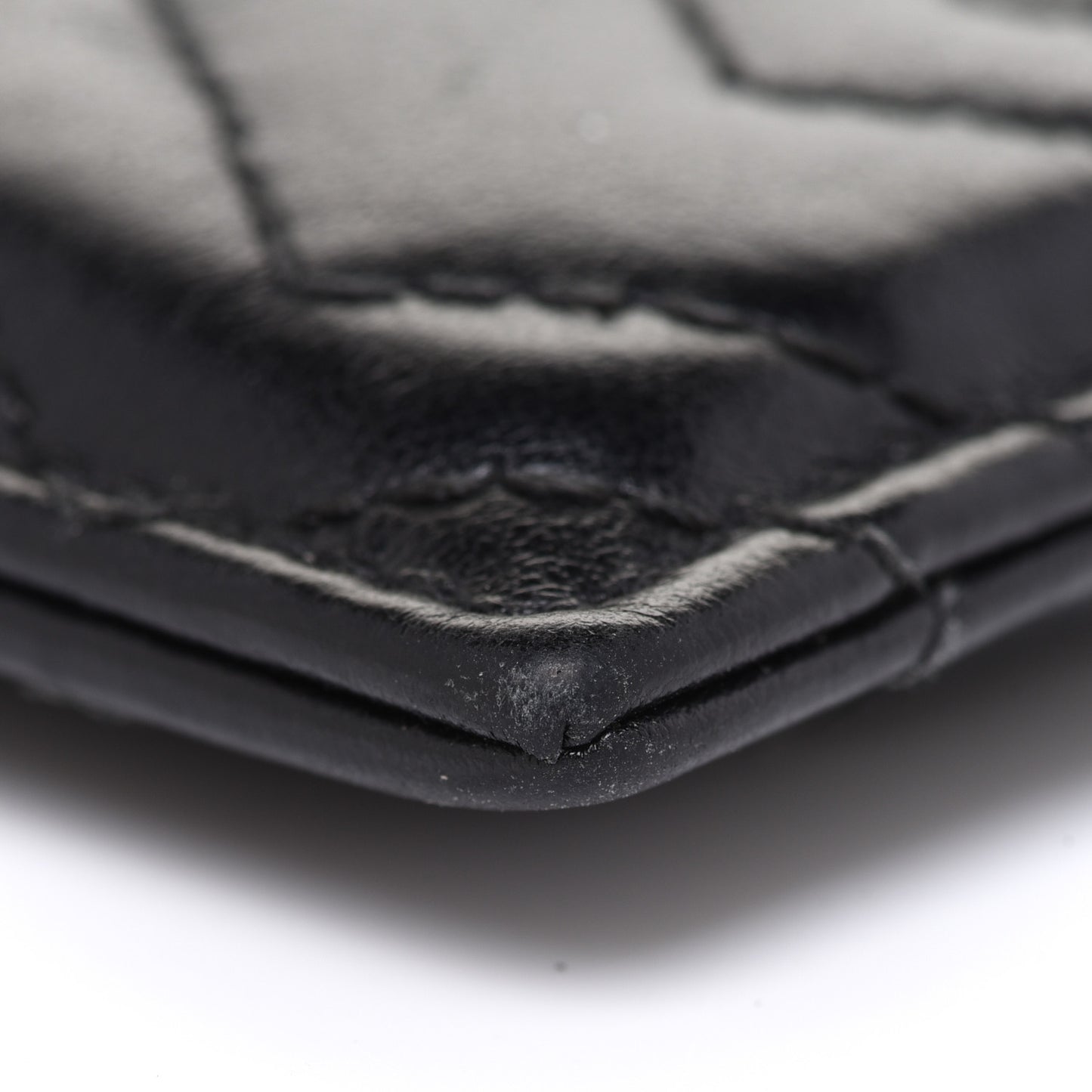 Calfskin Matelasse GG Marmont Card Holder Black
