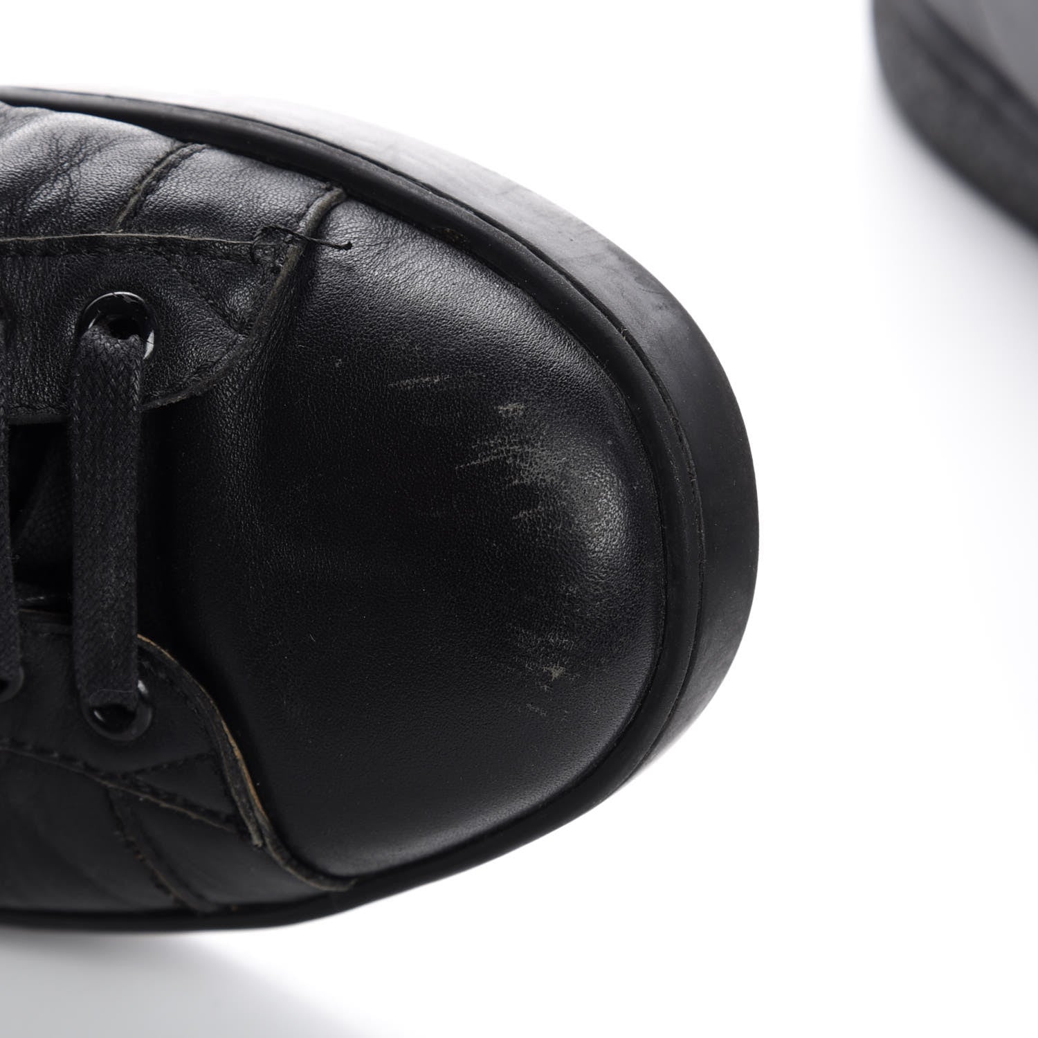 Gucci Calfskin Ayers Web Bee Embroidered Ace Sneakers 38 Black 18 of 19