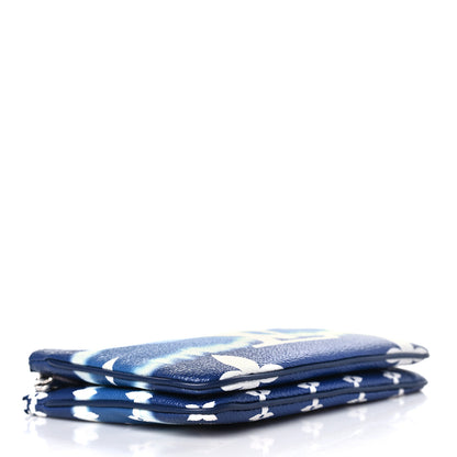 Louis Vuitton Monogram Giant Escale Double Zip Pochette Blue 4 of 9