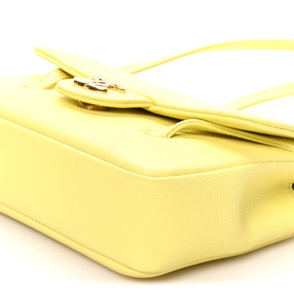 Chanel Shiny Caviar Mini Preppy Coco Shoulder Bag Light Yellow 10 of 11