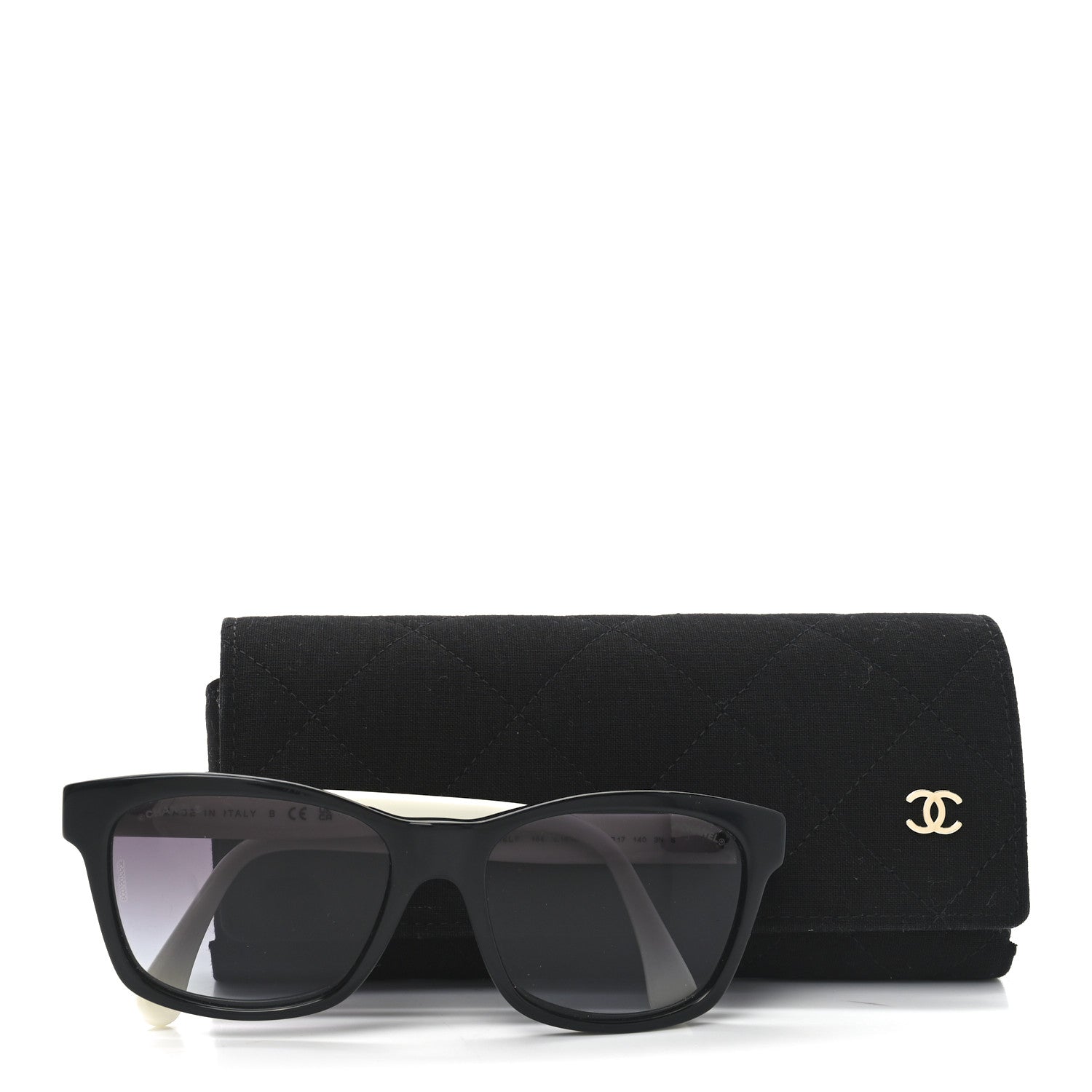 Chanel Acetate Quilted CC Square Sunglasses 5484 White Black 7 of 7