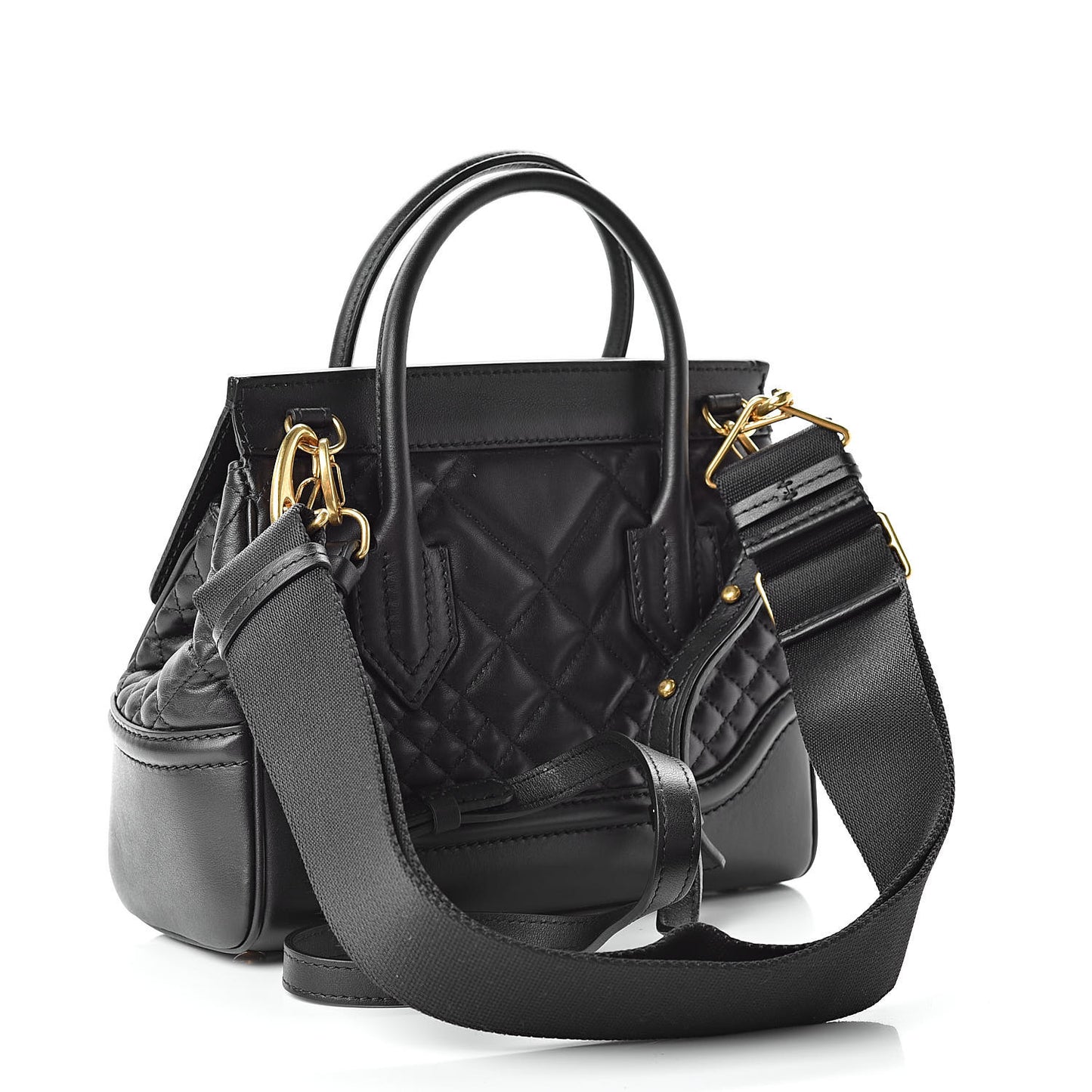 Vitello Quilted Medium Palazzo Empire Bag Black
