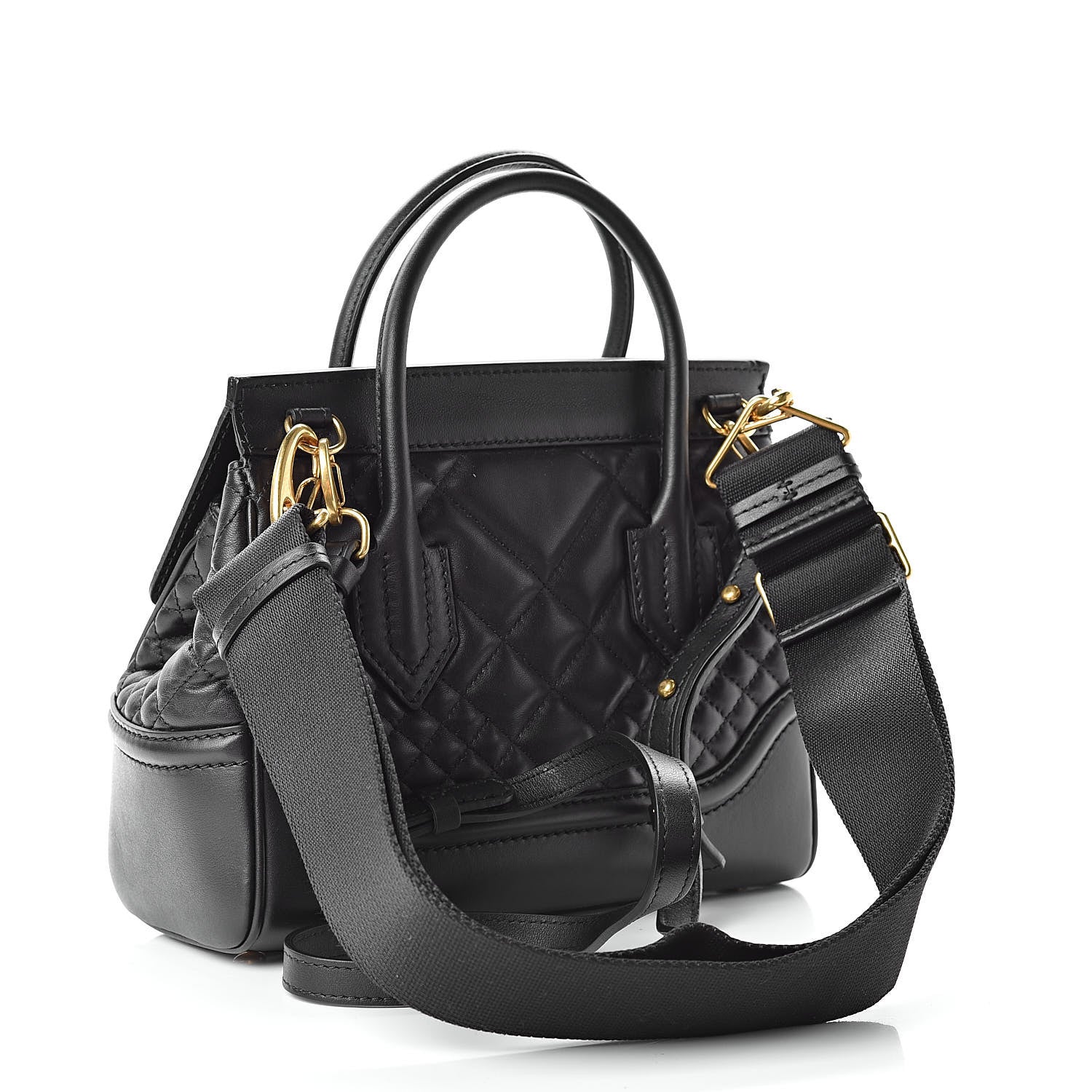 Versace Vitello Quilted Medium Palazzo Empire Bag Black 4 of 14