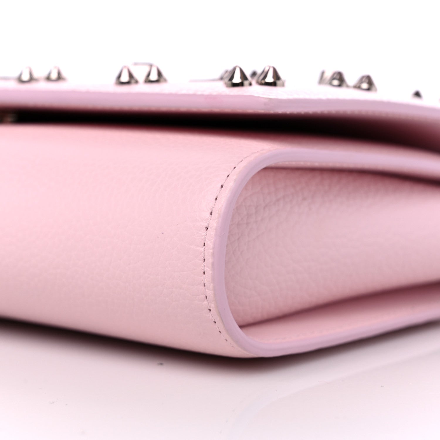 Christian Louboutin Calfskin Spikes Loubinthesky Paloma Clutch Ballerina 9 of 9