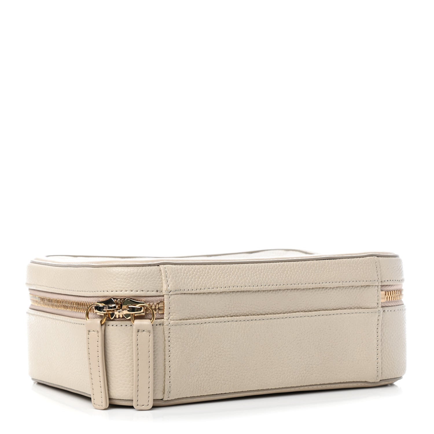 Chanel Caviar Quilted Medium CC Filigree Vanity Case Light Beige 4 of 9