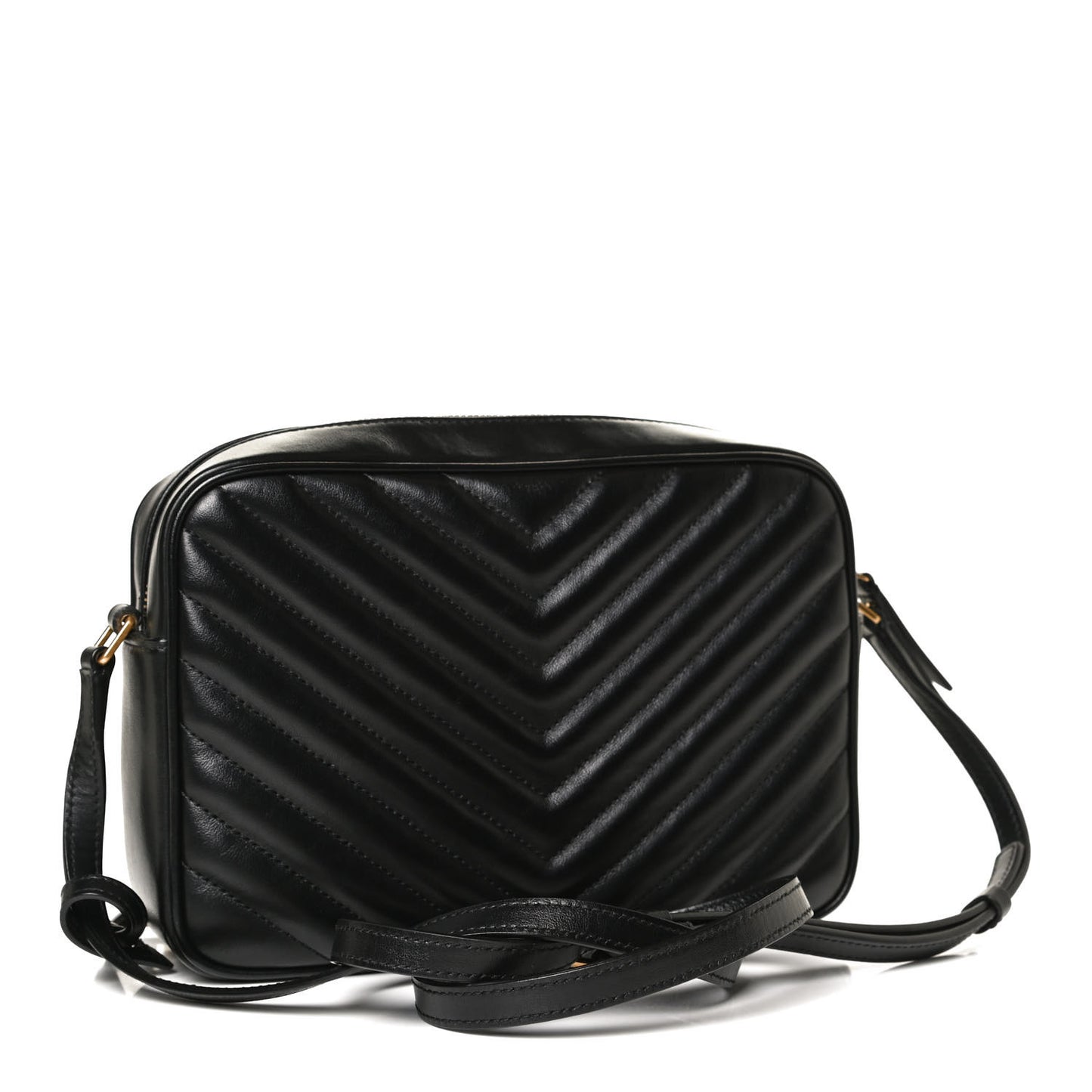 Calfskin Matelasse Monogram Lou Camera Bag Black