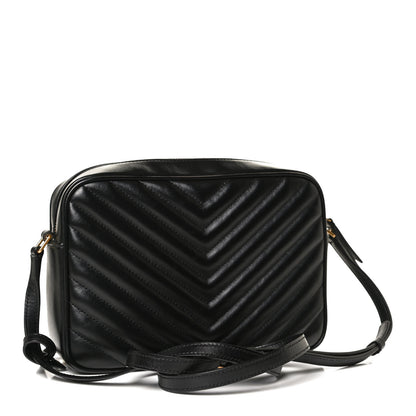 Saint Laurent Calfskin Matelasse Monogram Lou Camera Bag Black 2 of 10