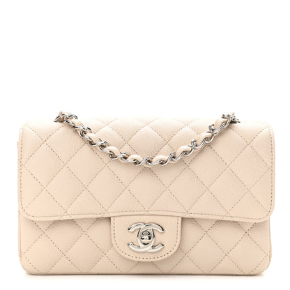 Chanel Caviar Quilted Mini Rectangular Flap Light Beige 1 of 10