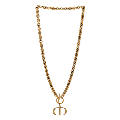 Christian Dior Metal 30 Montaigne Necklace Aged Gold 3 of 6