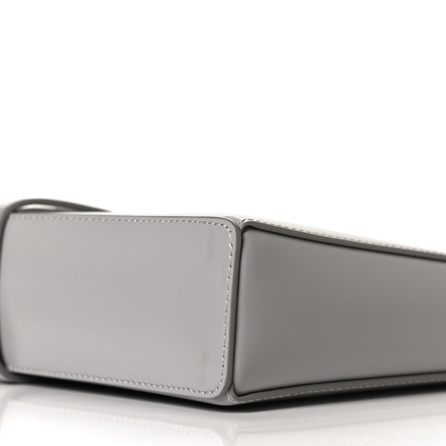 Box Calfskin Small Cut Out Shoulder Bag Cloud Grey