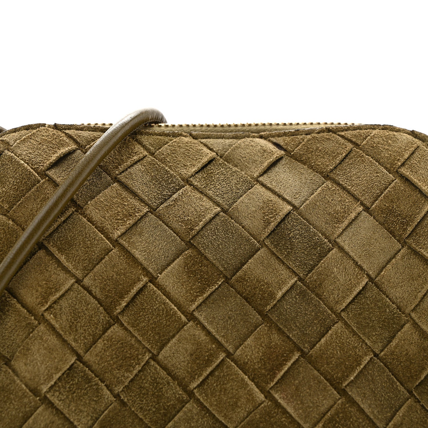 Bottega Veneta Suede Intrecciato Concert Pouch Mud 8 of 11