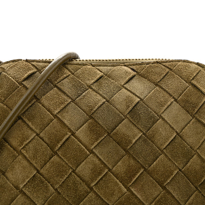 Bottega Veneta Suede Intrecciato Concert Pouch Mud 8 of 11