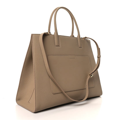 Burberry Grained Calfskin Medium Frances Tote Oat Beige 3 of 9