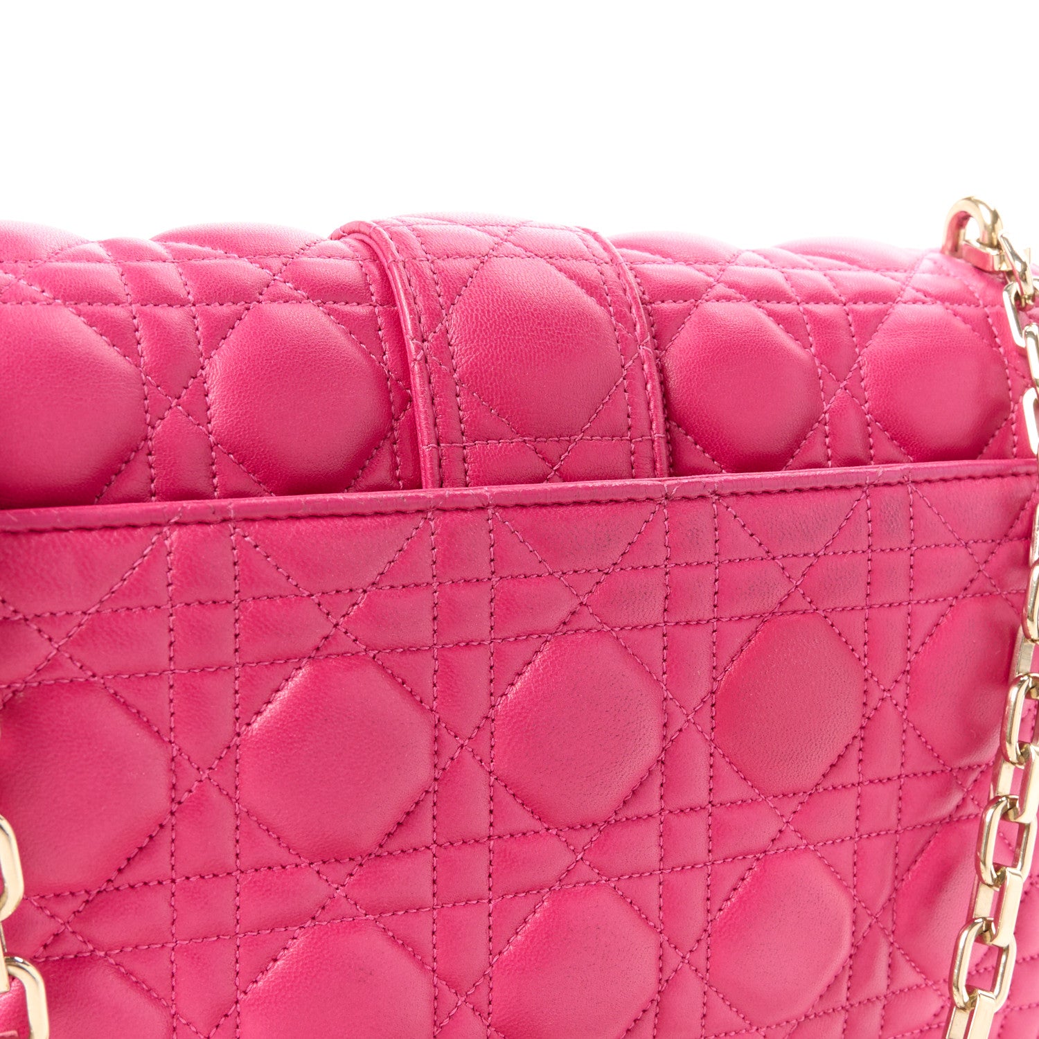 Christian Dior Lambskin Cannage Medium Miss Dior Flap Fuchsia 13 of 14
