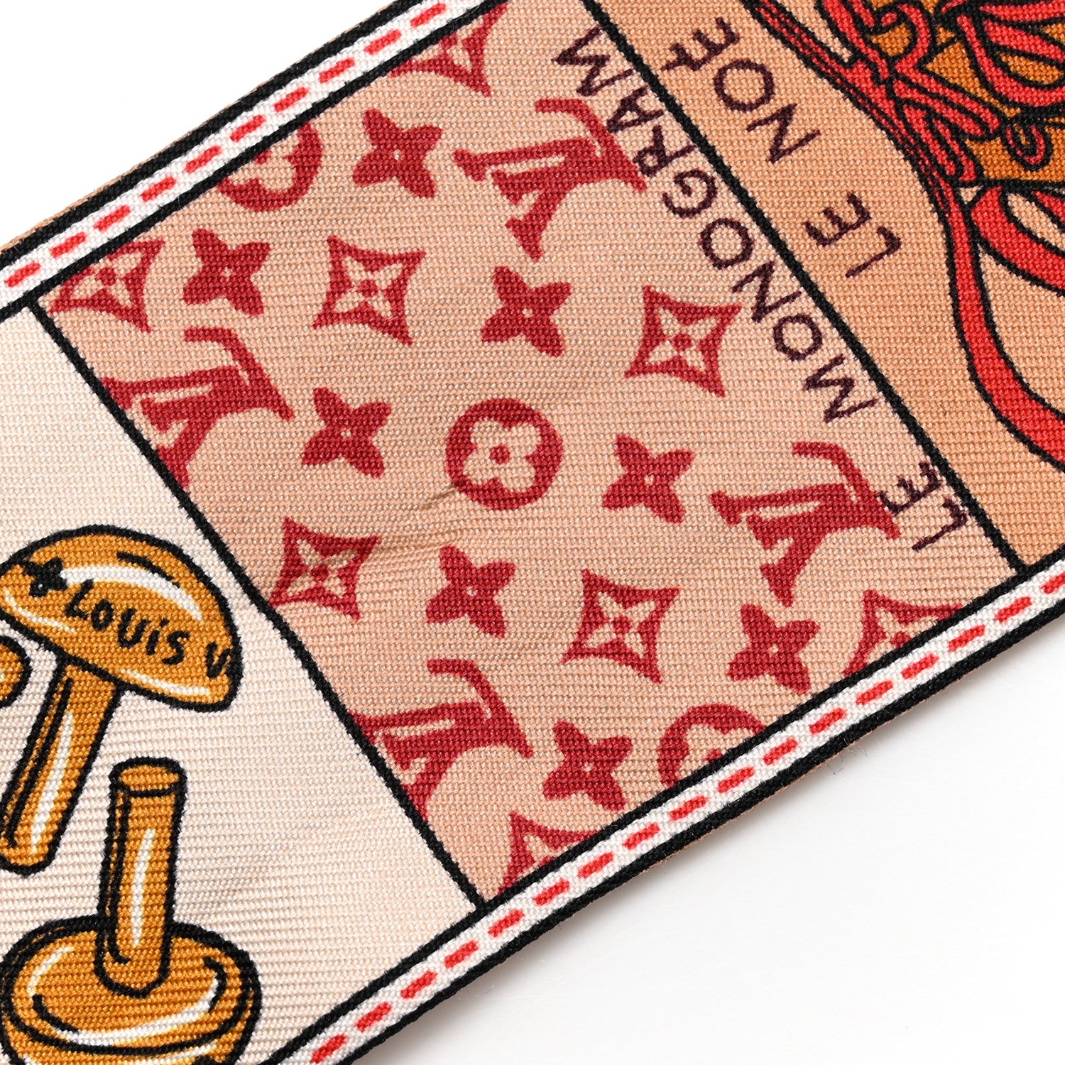 Louis Vuitton Silk Jeu De Louis BB Bandeau Beige 5 of 5
