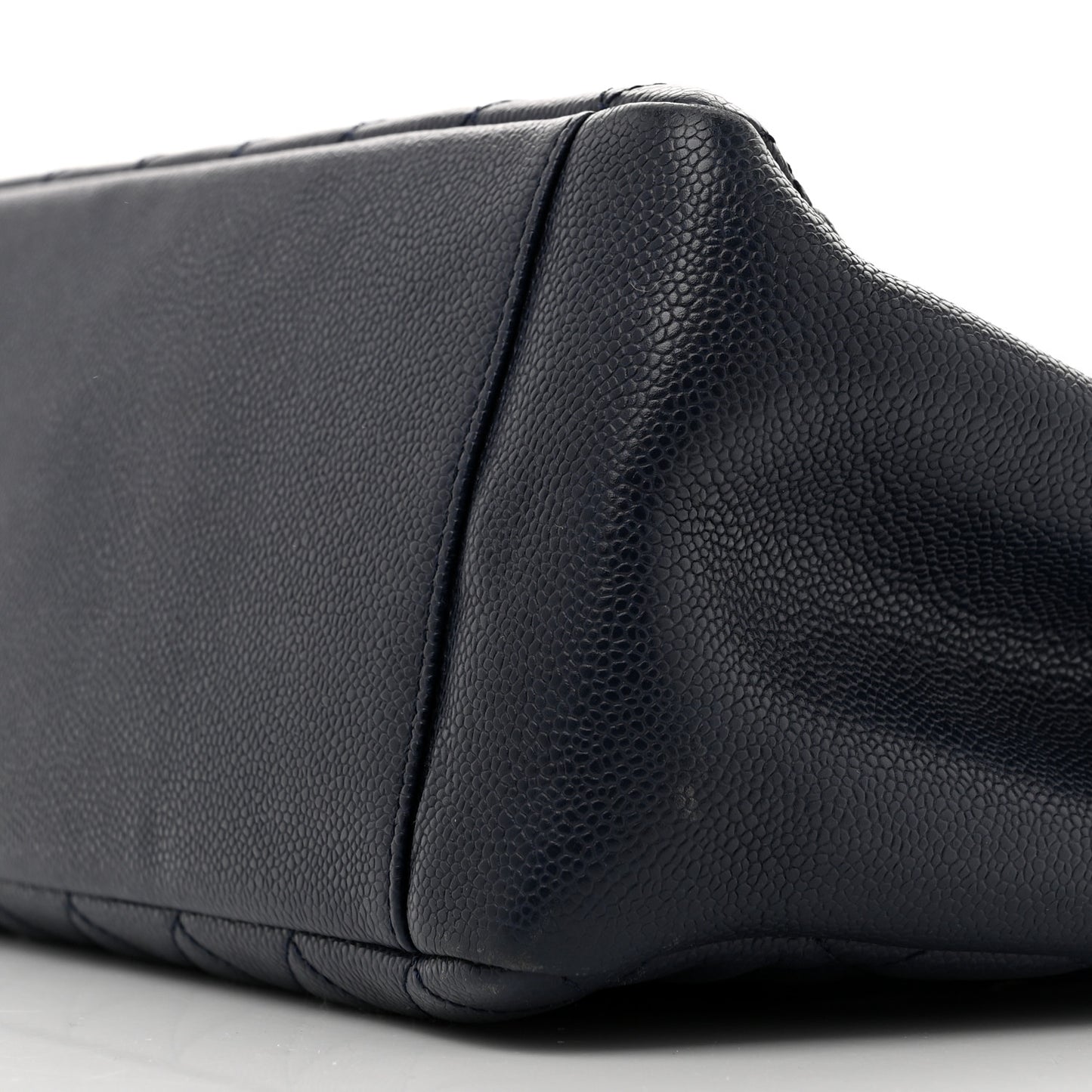 Caviar Quilted Grand Shopping Tote GST Navy Blue