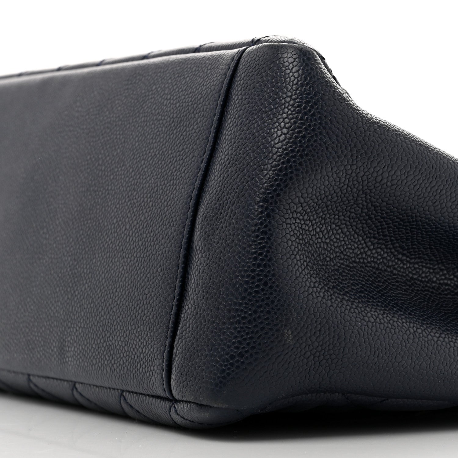 Chanel Caviar Quilted Grand Shopping Tote GST Navy Blue 11 of 13