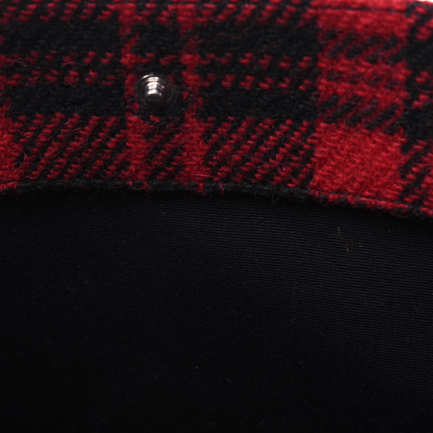 Wool Tartan Rive Gauche Noe Tote Red Black