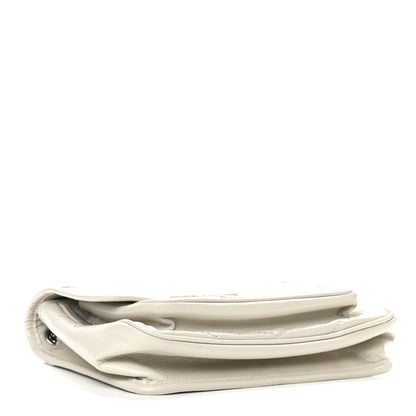 Saint Laurent Crinkled Calfskin Matelasse Monogram Baby Niki Chain Satchel Blanc Vintage 4 of 9